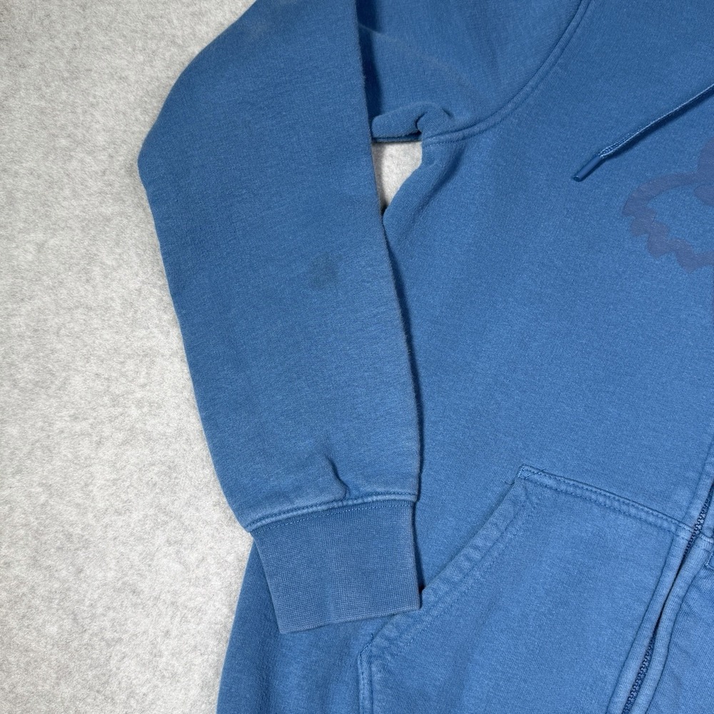 Vintage Y2K Fox Racing Full Zip Hoodie Sweatshirt Big Chest Logo Men's Small - Picture 3 of 11